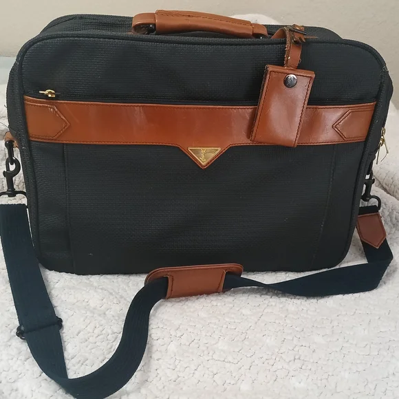 Yves Saint Laurent Black and Brown Briefcase - Picture 1 of 6